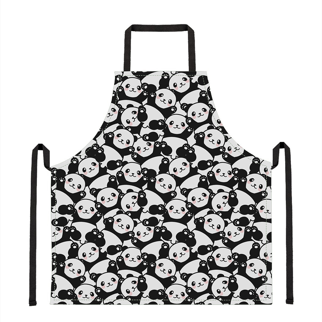 Cute Happy Panda Pattern Print Apron