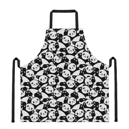 Cute Happy Panda Pattern Print Apron
