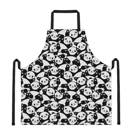 Cute Happy Panda Pattern Print Apron