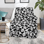 Cute Happy Panda Pattern Print Blanket