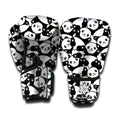 Cute Happy Panda Pattern Print Boxing Gloves