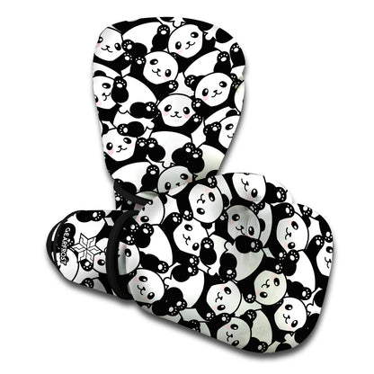Cute Happy Panda Pattern Print Boxing Gloves