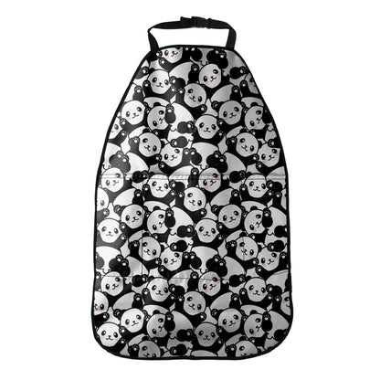 Cute Happy Panda Pattern Print Car Seat Organizers