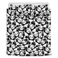 Cute Happy Panda Pattern Print Duvet Cover Bedding Set