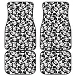 Cute Happy Panda Pattern Print Front and Back Car Floor Mats
