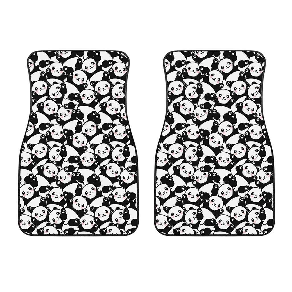 Cute Happy Panda Pattern Print Front Car Floor Mats