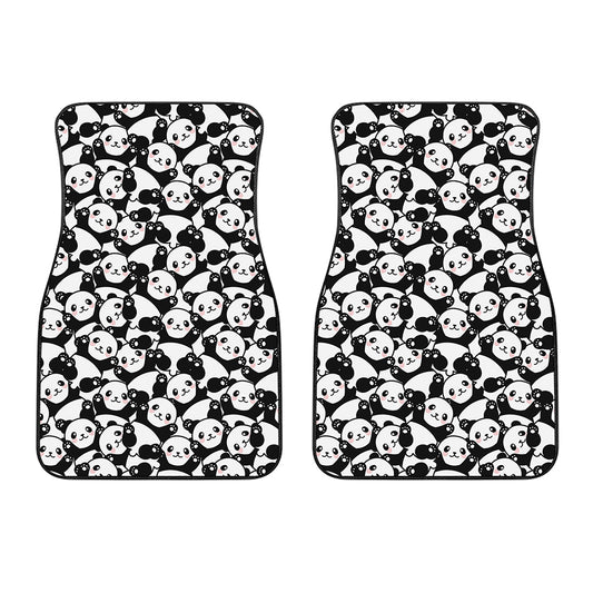Cute Happy Panda Pattern Print Front Car Floor Mats