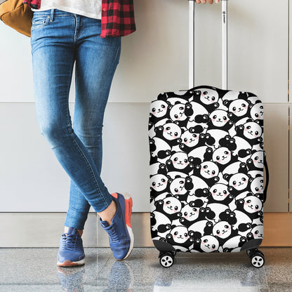 Cute Happy Panda Pattern Print Luggage Cover