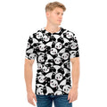 Cute Happy Panda Pattern Print Men's T-Shirt