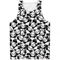 Cute Happy Panda Pattern Print Men's Tank Top