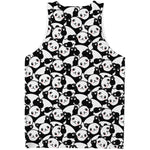 Cute Happy Panda Pattern Print Men's Tank Top