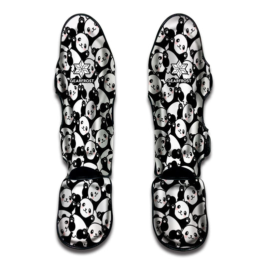 Cute Happy Panda Pattern Print Muay Thai Shin Guard