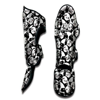 Cute Happy Panda Pattern Print Muay Thai Shin Guard