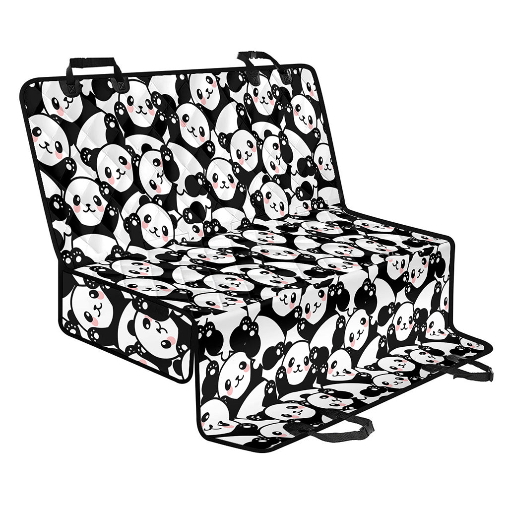 Cute Happy Panda Pattern Print Pet Car Back Seat Cover
