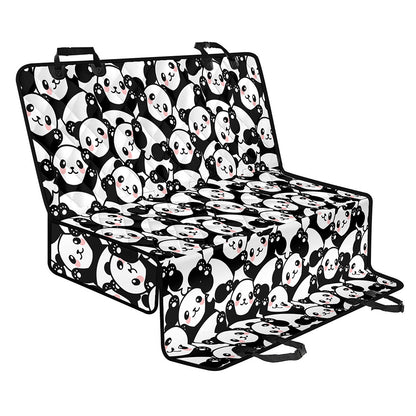 Cute Happy Panda Pattern Print Pet Car Back Seat Cover