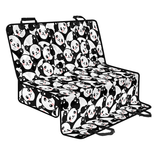 Cute Happy Panda Pattern Print Pet Car Back Seat Cover