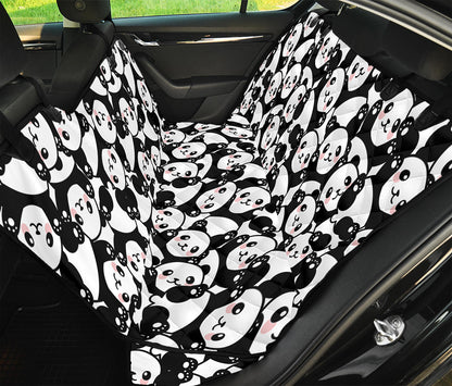 Cute Happy Panda Pattern Print Pet Car Back Seat Cover