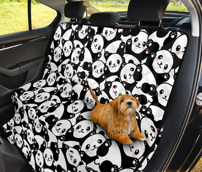 Cute Happy Panda Pattern Print Pet Car Back Seat Cover