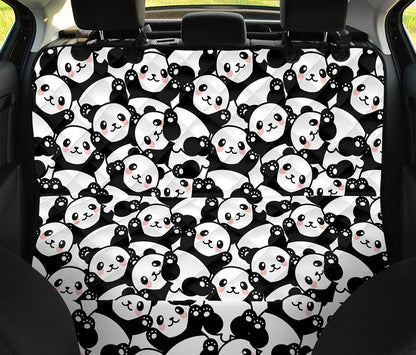 Cute Happy Panda Pattern Print Pet Car Back Seat Cover