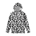 Cute Happy Panda Pattern Print Pullover Hoodie