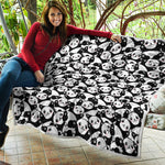 Cute Happy Panda Pattern Print Quilt