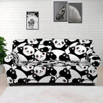 Cute Happy Panda Pattern Print Sofa Cover