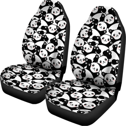 Cute Happy Panda Pattern Print Universal Fit Car Seat Covers