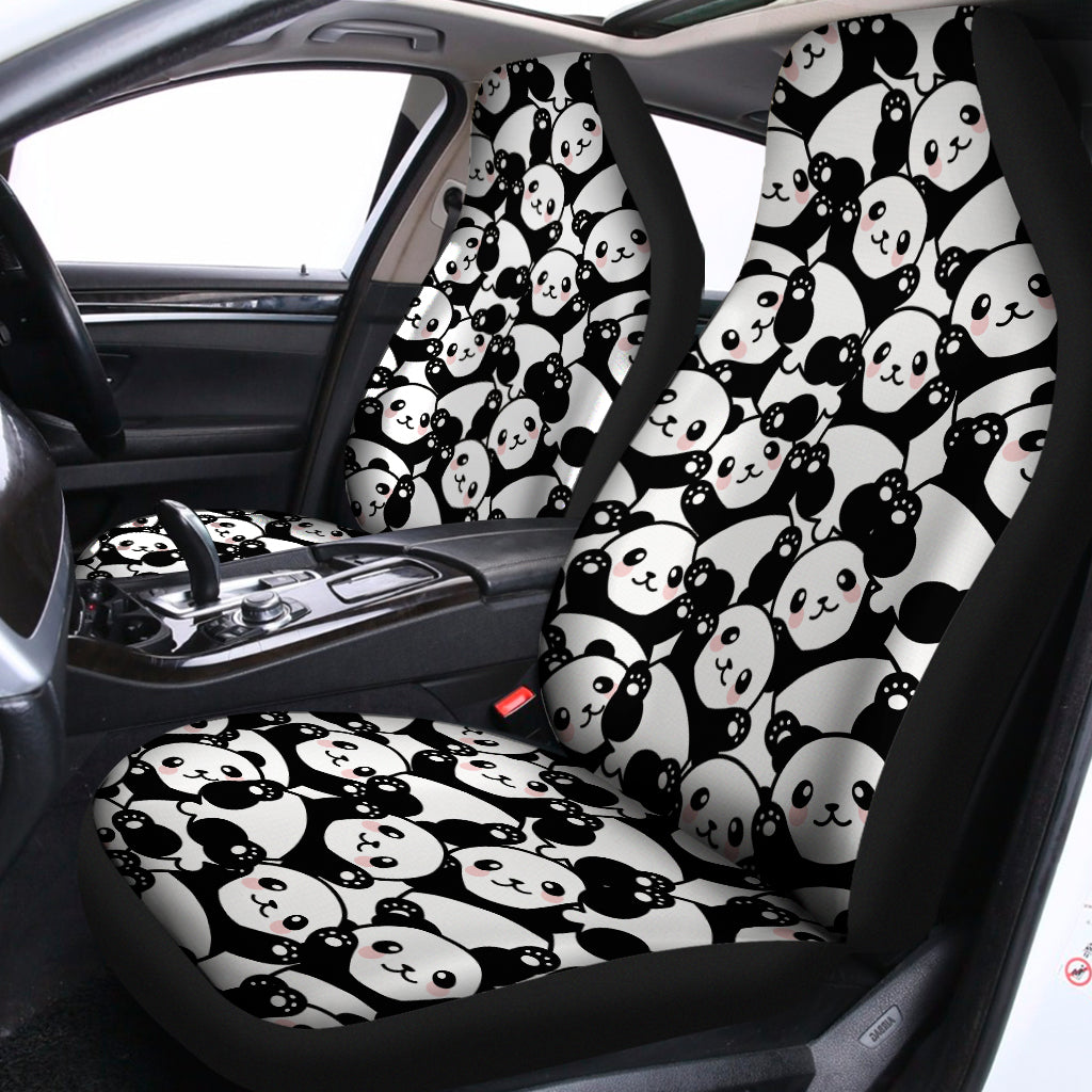 Cute Happy Panda Pattern Print Universal Fit Car Seat Covers