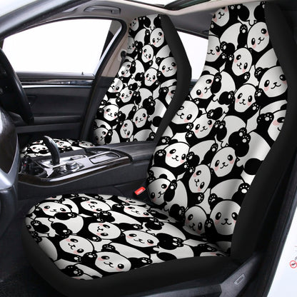 Cute Happy Panda Pattern Print Universal Fit Car Seat Covers