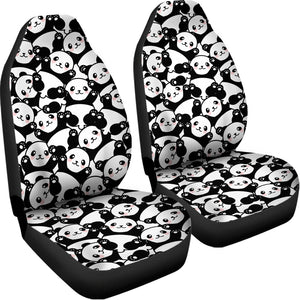 Cute Happy Panda Pattern Print Universal Fit Car Seat Covers
