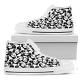 Cute Happy Panda Pattern Print White High Top Sneakers