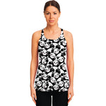 Cute Happy Panda Pattern Print Women's Racerback Tank Top