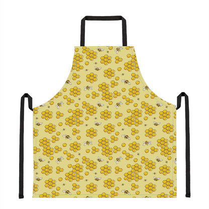 Cute Honey Bee Pattern Print Apron