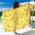 Cute Honey Bee Pattern Print Beach Sarong Wrap