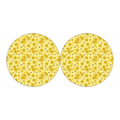 Cute Honey Bee Pattern Print Car Coasters