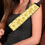 Cute Honey Bee Pattern Print Car Seat Belt Covers