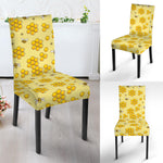 Cute Honey Bee Pattern Print Dining Chair Slipcover
