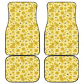 Cute Honey Bee Pattern Print Front and Back Car Floor Mats
