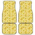 Cute Honey Bee Pattern Print Front and Back Car Floor Mats