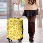 Cute Honey Bee Pattern Print Luggage Cover