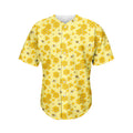 Cute Honey Bee Pattern Print Men's Baseball Jersey