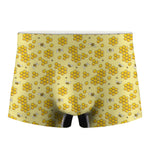 Cute Honey Bee Pattern Print Men's Boxer Briefs