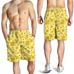 Cute Honey Bee Pattern Print Men's Shorts