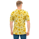 Cute Honey Bee Pattern Print Men's T-Shirt