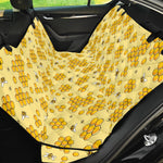 Cute Honey Bee Pattern Print Pet Car Back Seat Cover