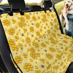 Cute Honey Bee Pattern Print Pet Car Back Seat Cover