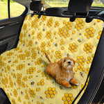 Cute Honey Bee Pattern Print Pet Car Back Seat Cover