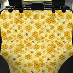 Cute Honey Bee Pattern Print Pet Car Back Seat Cover