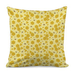 Cute Honey Bee Pattern Print Pillow Cover