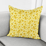 Cute Honey Bee Pattern Print Pillow Cover